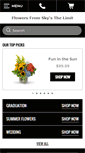 Mobile Screenshot of flowersfromskysthelimit.com